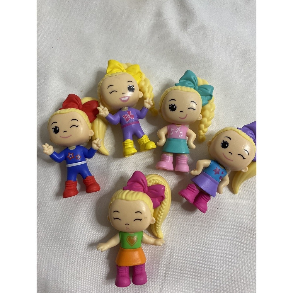 JoJo Siwa Action Figures Lot of 5 Mini Doll Toys Blonde Hair Collectibles